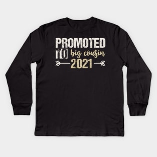 Promoted to big cousin Kids Long Sleeve T-Shirt